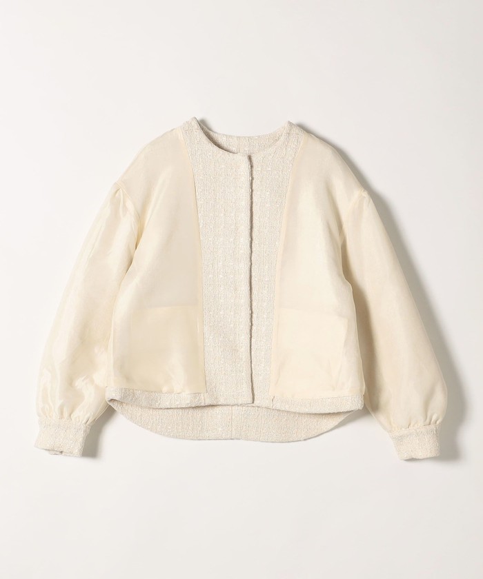 クーポン】【セール 30%OFF】SHIPS any: ツイード パフスリーブ