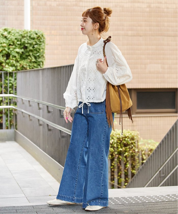アイレット刺繍クロップ丈ブラウス(505852445) | ベーセー