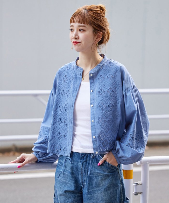 アイレット刺繍クロップ丈ブラウス(505852445) | ベーセー