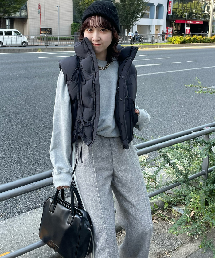 saboon様ダウンベストモヘアニット