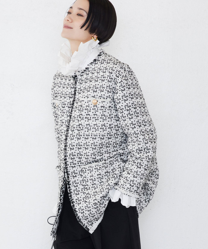 セール】【オンライン限定で再入荷！】スタンドフリルブラウス