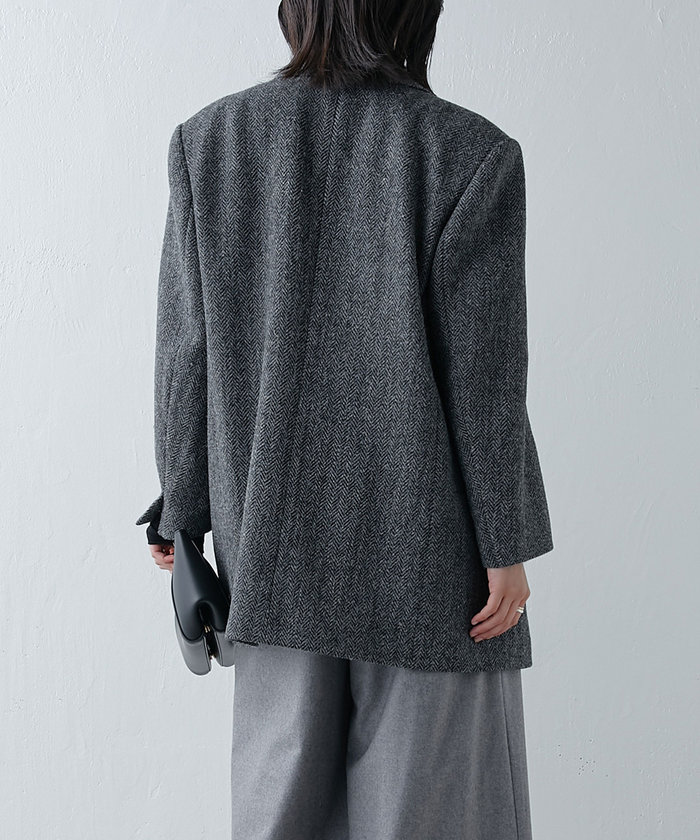 セール 50%OFF】【上質素材】ハリスツイードジャケット
