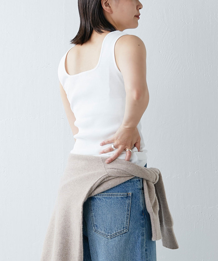 【ガリャルダガランテ】【La nature linge】スクエアタンク La nature linge】スクエアタンク | GALLARDAGALANTE(ガリャルダ