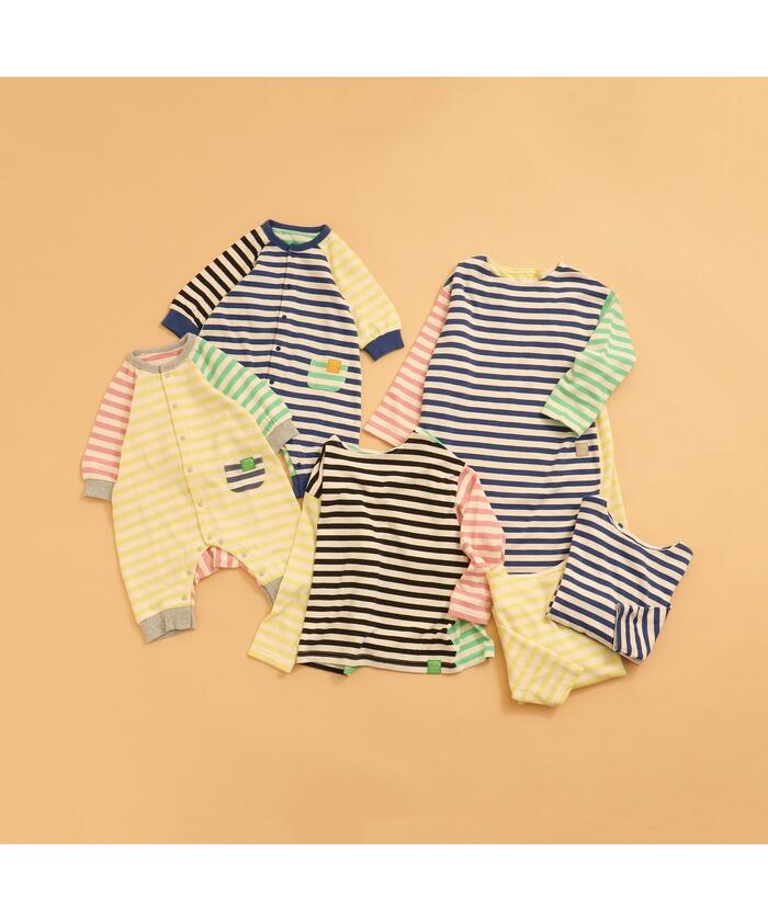 クーポン】【セール 47%OFF】【リンク】カラフルボーダーロンT
