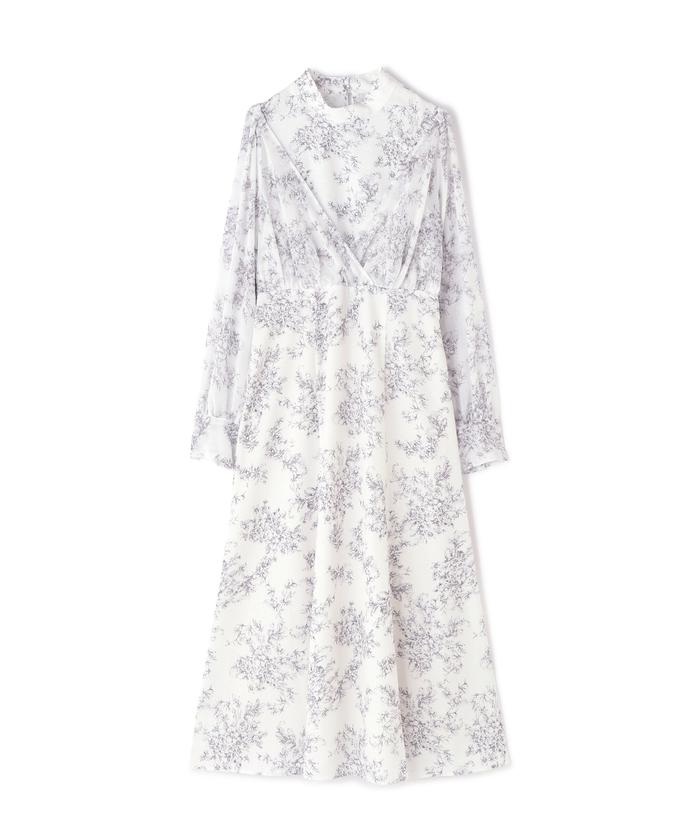 セール 50%OFF】シアープリントカシュクールワンピース