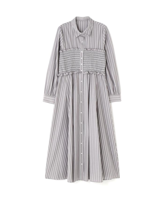 セール 60%OFF】ストライプビスチェシャツワンピース(505856836 セール 60%OFF】ストライプビスチェシャツワンピース(505856836
