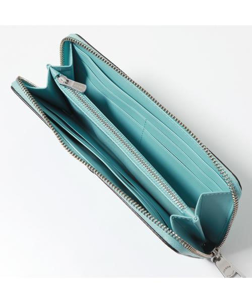 美品 Tiffany & Co. ターコイズ/ホワイト 長財布（Tiffany & Co
