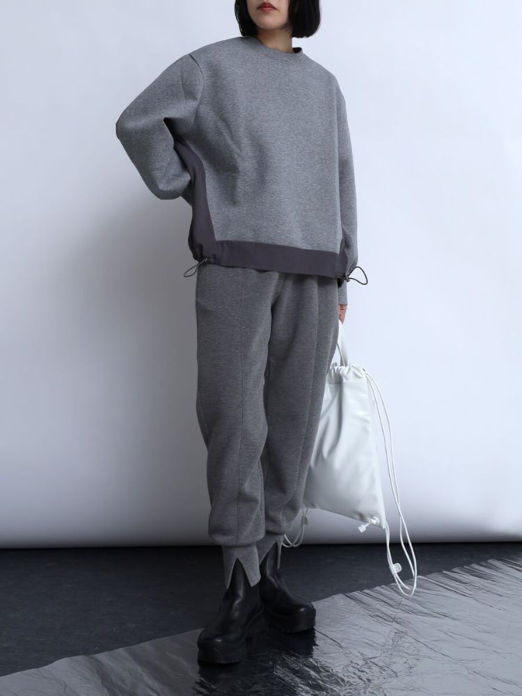 スリットボンディングパンツ LASUD ラシュッド LASUD スリットボンディングパンツ （ブラック