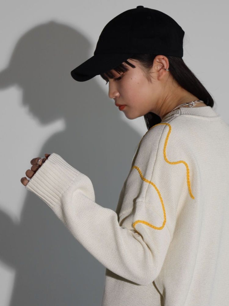新品　RADIATE ヤマダヤ　ケーブルフードロゴニット 新品 未使用 タグ付き RADIATE ケーブルコードロゴニット