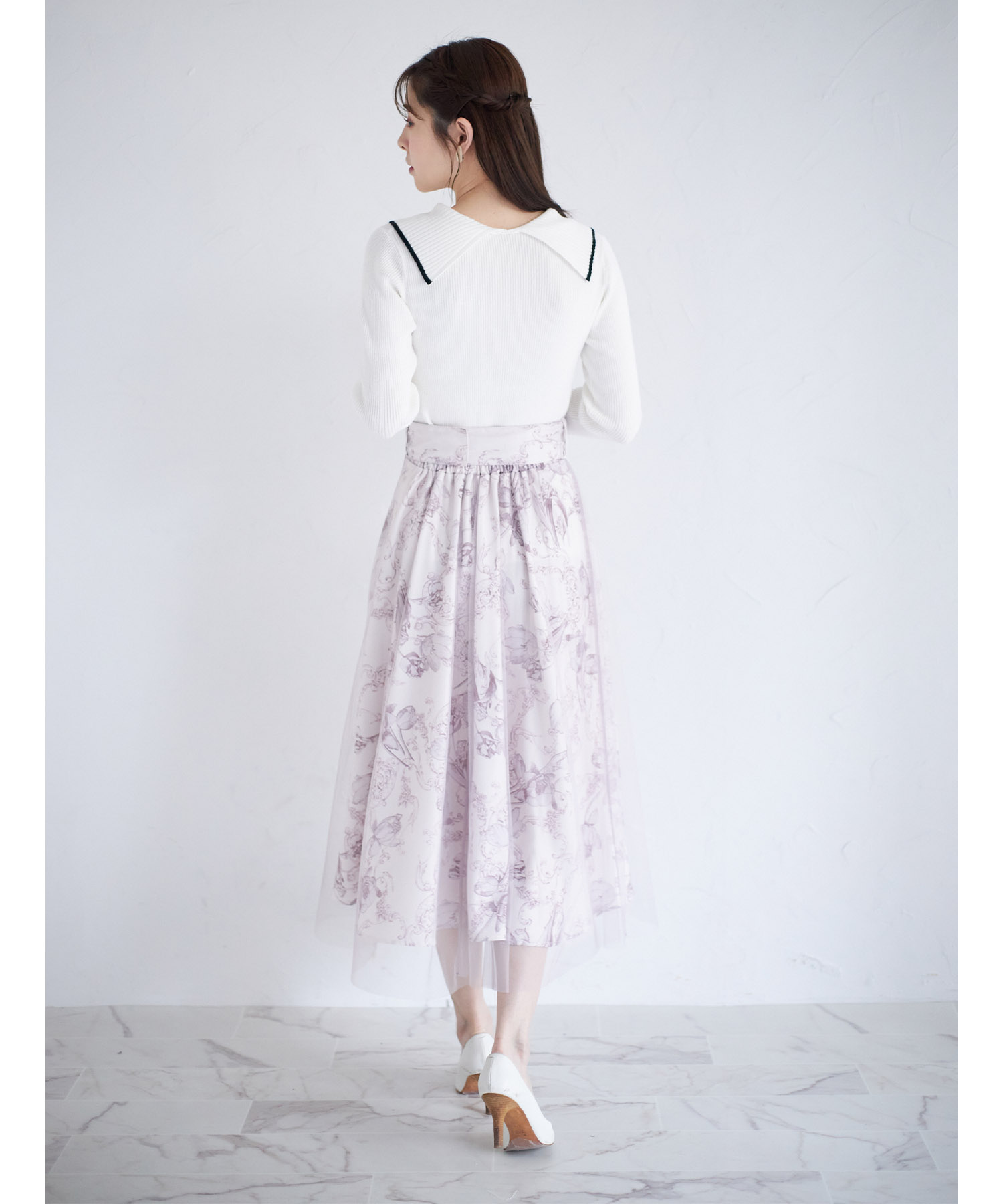 ポテチーノ⭐️可愛い白フリルスカート／綿／美品 ポテチーノ⭐️可愛い白フリルスカート／綿／美品 - メルカリ
