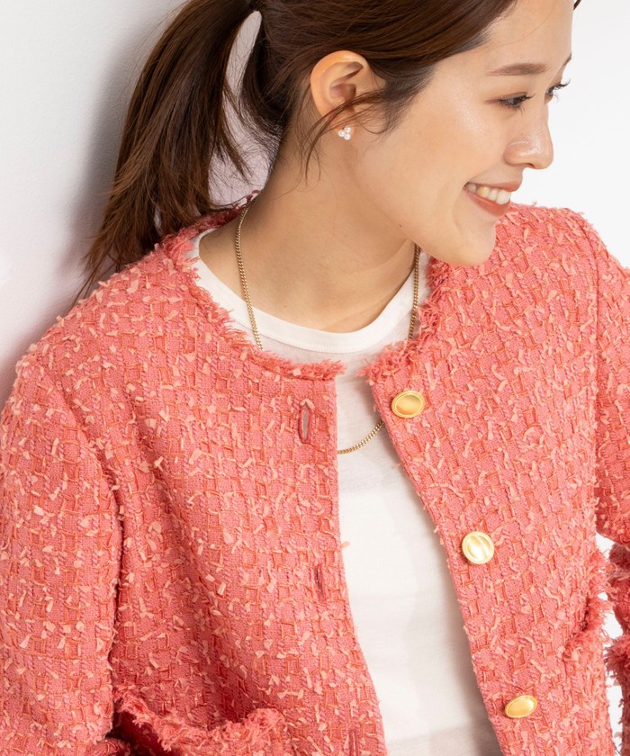 NOLLEY’S BISHU JAPAN フラッグリボンツイードジャケット BISHU JAPAN フラッグリボンツイードジャケット｜ノーリーズの