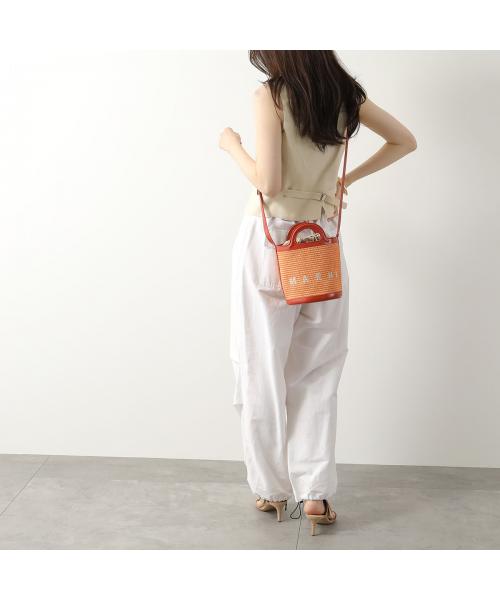 直営店☆MARNI☆ Tropicalia canvas ロゴ刺繍 バケットバッグ セール】MARNI バケットバッグ SCMP0056Q1 P3860 TROPICALIA