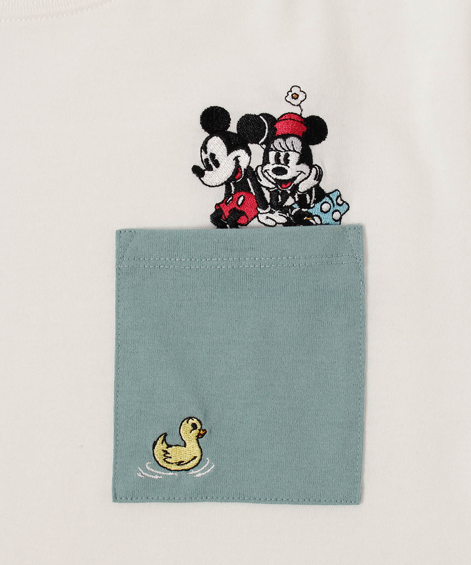 ティディ様の、Walt Disney ミッキー ミニー フリースコート DISNEY/ディズニー】天竺ポケ付き長袖Tシャツ ミッキー/ミニー