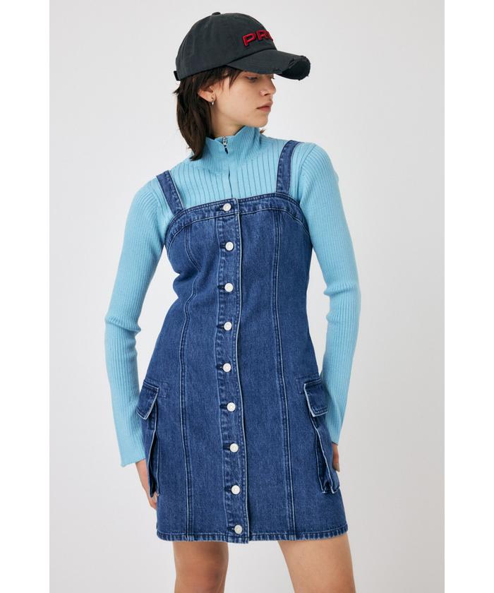 MOUSSY DENIM CARGO MINI ドレス セール 60%OFF】DENIM CARGO MINI ドレス(505859016) | マウジー