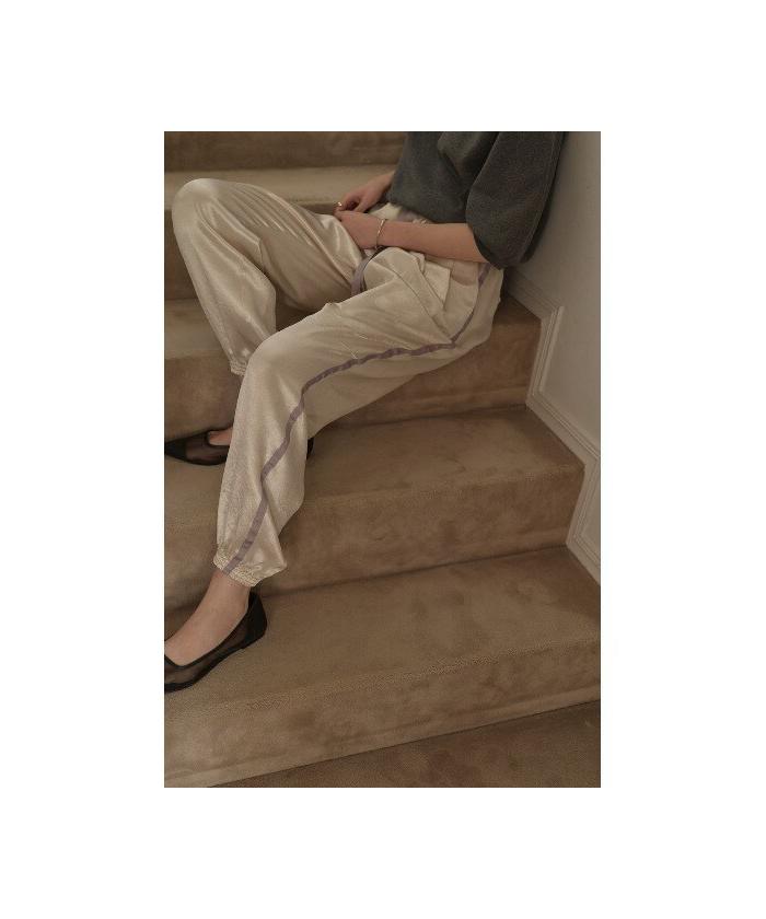 MANOF/マノフ/SIDE LINE SPORTS SATIN PANTS(505859115