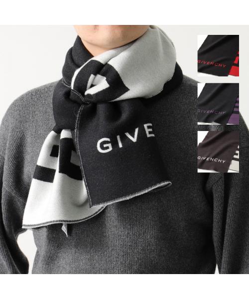 GIVENCHY ロゴマフラーGV3518J4546 1 BLACK/WHITE セール】GIVENCHY マフラー GV3518 J4546 4G ロゴ (505859293