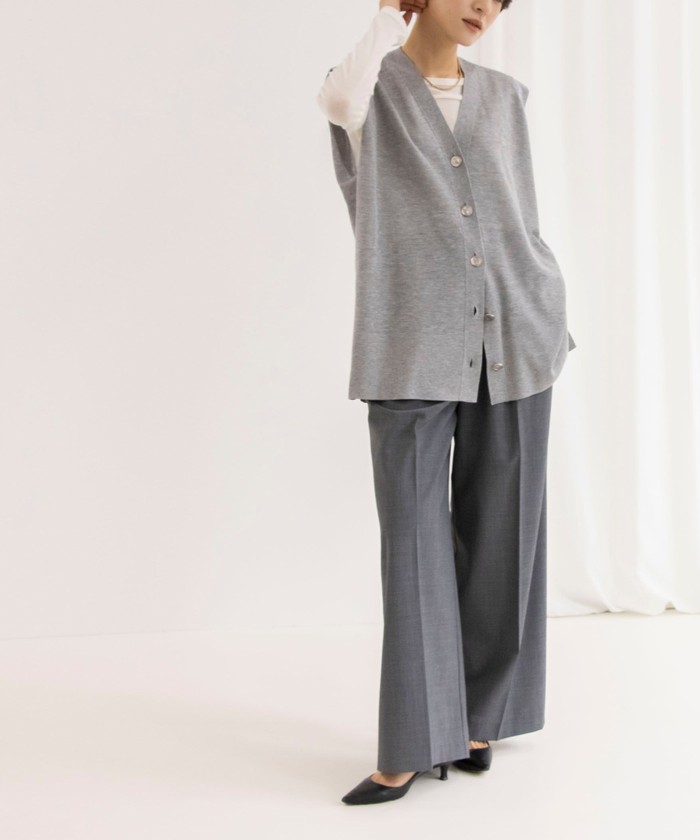 NOLLEY'S ノーリーズ 肩タック V前あき ベスト セール 30%OFF】肩タックV前あきベスト(505858499) | ノーリーズ