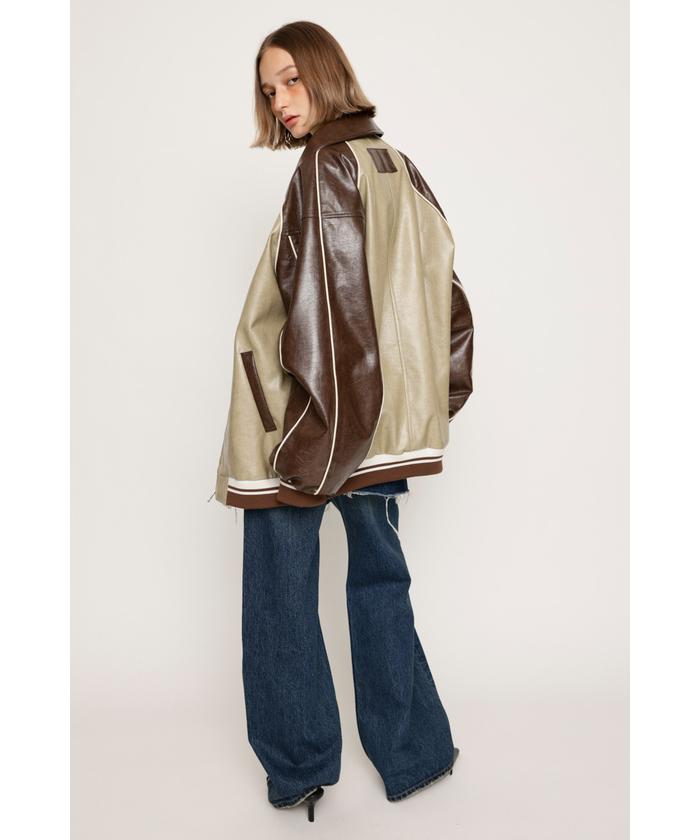 豊富なギフト LINE FAUX LEATHER ブルゾン(505860747) | スライ(SLY) - d fashion ジャケット・アウター