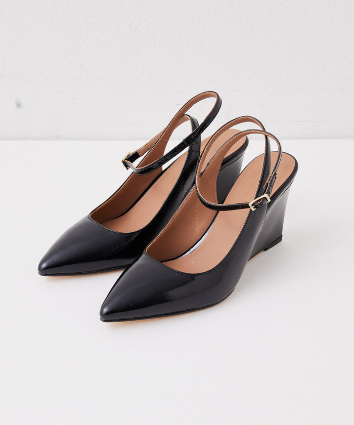 ウィムガゼット　Hoaw. エナメルウェッジパンプス セール 50%OFF】【Hoaw.】エナメルウェッジパンプス(505861608