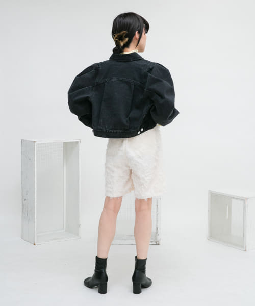 gooさん専用　【EDGY MODE】ソデレースショートジャケット・パンツ　新品 セール】デザインポケットタックショートパンツ(505862352