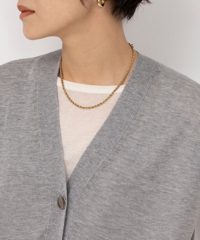 NOLLEY'S ニットジレ✨ベスト　グレー　肩タック　2024SS セール 30%OFF】肩タックV前あきベスト(505858499) | ノーリーズ