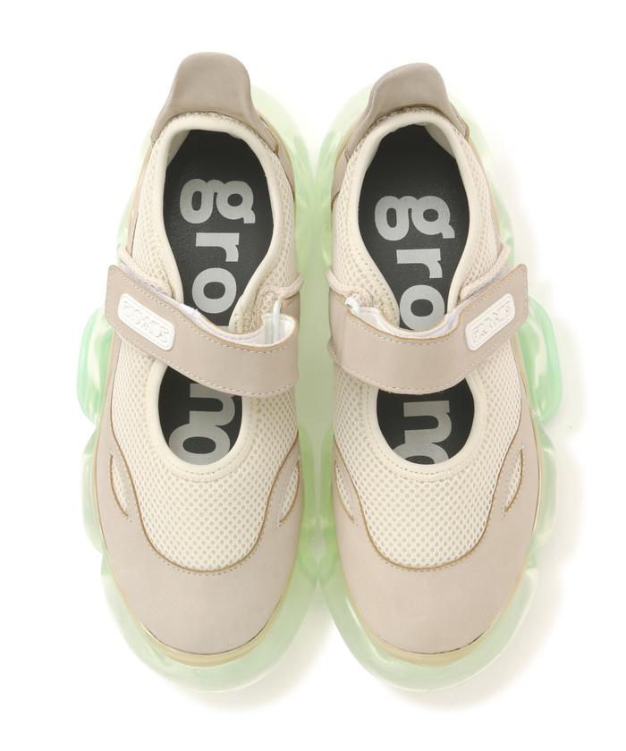 grounds MOOPIE MARY JANE クリーム/アップルグリーン grounds MOOPIE CREAM / APPLE GREEN （グラウンズ ムーピー