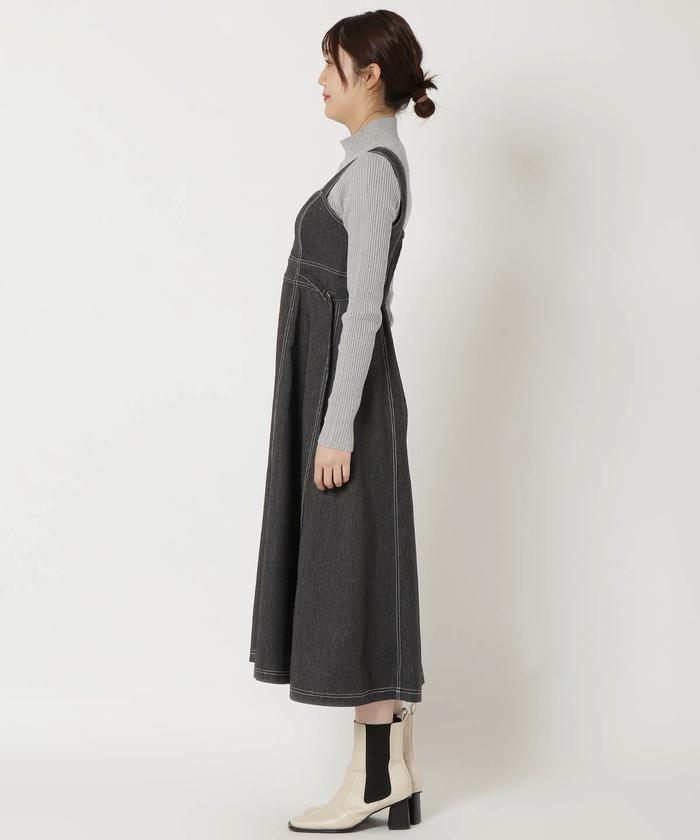 10 タグ付き未使用　maturely デニムライク　ツイルドレス　ワンピース デニムライクワンピース(505863100) | レディアゼル(REDYAZEL