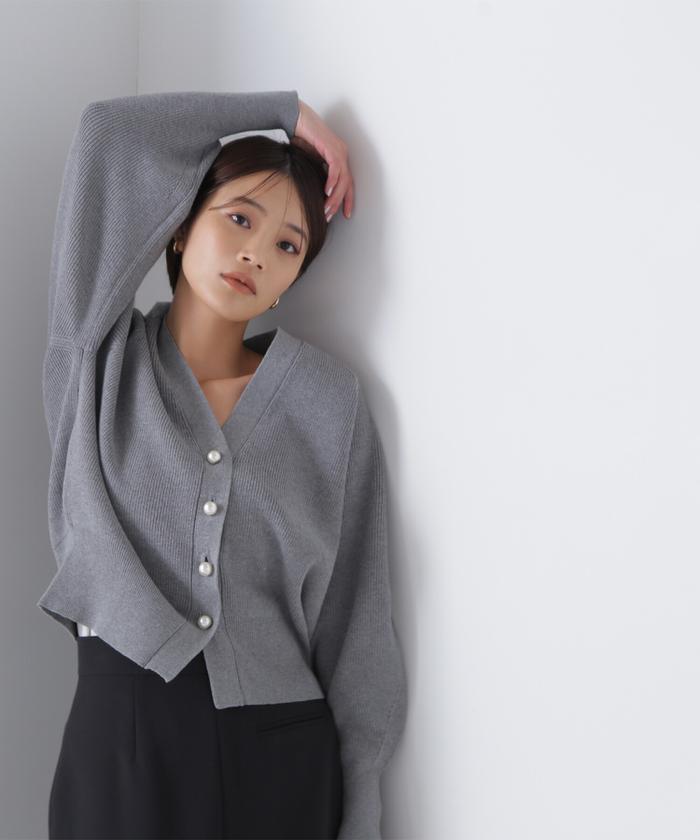 新品24AW♡カーディガン ナチュラルビューティーベーシック パールボタンニットカーディガン 24SS(505863126) | ナチュラル