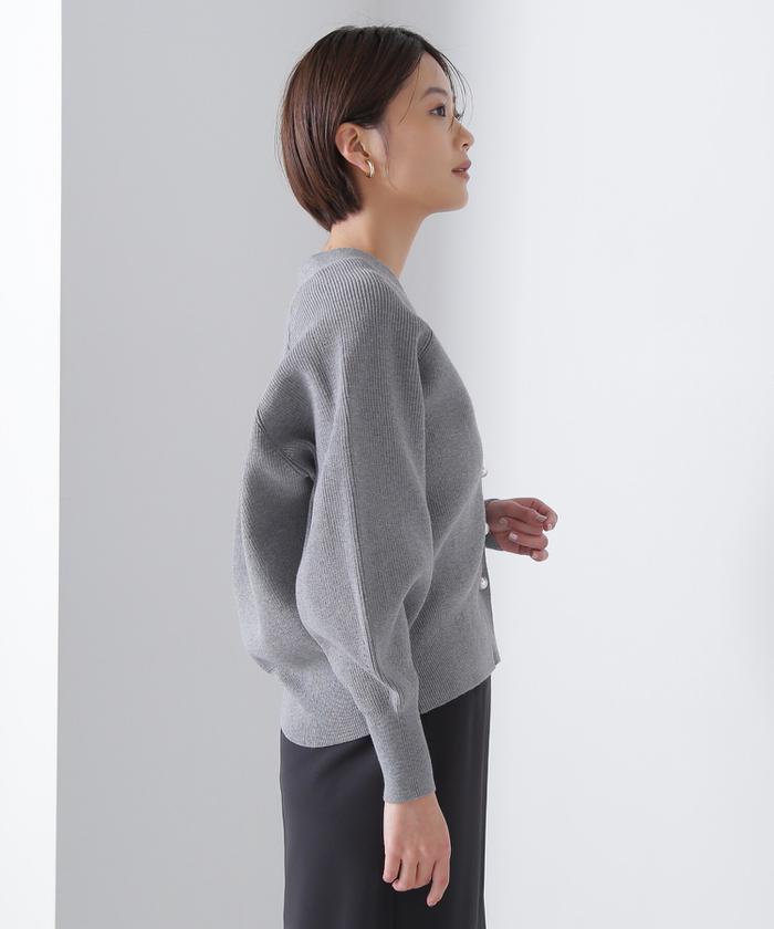 パールボタンニットカーディガン 24SS(505863126) | ナチュラル パールボタンニットカーディガン 24SS(505863126) | ナチュラル