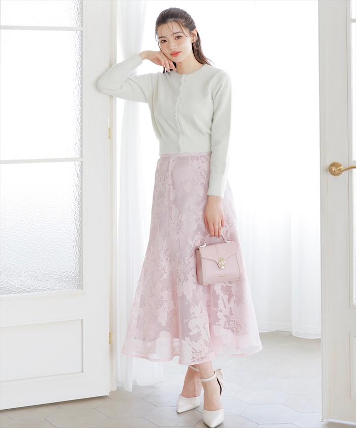 セール 50%OFF】フラワーオパールジャガードプリントスカート