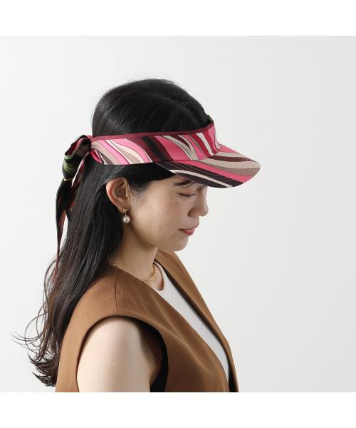 セール】EMILIO PUCCI サンバイザー Fiamme VISOR 3EGF シルクツイル