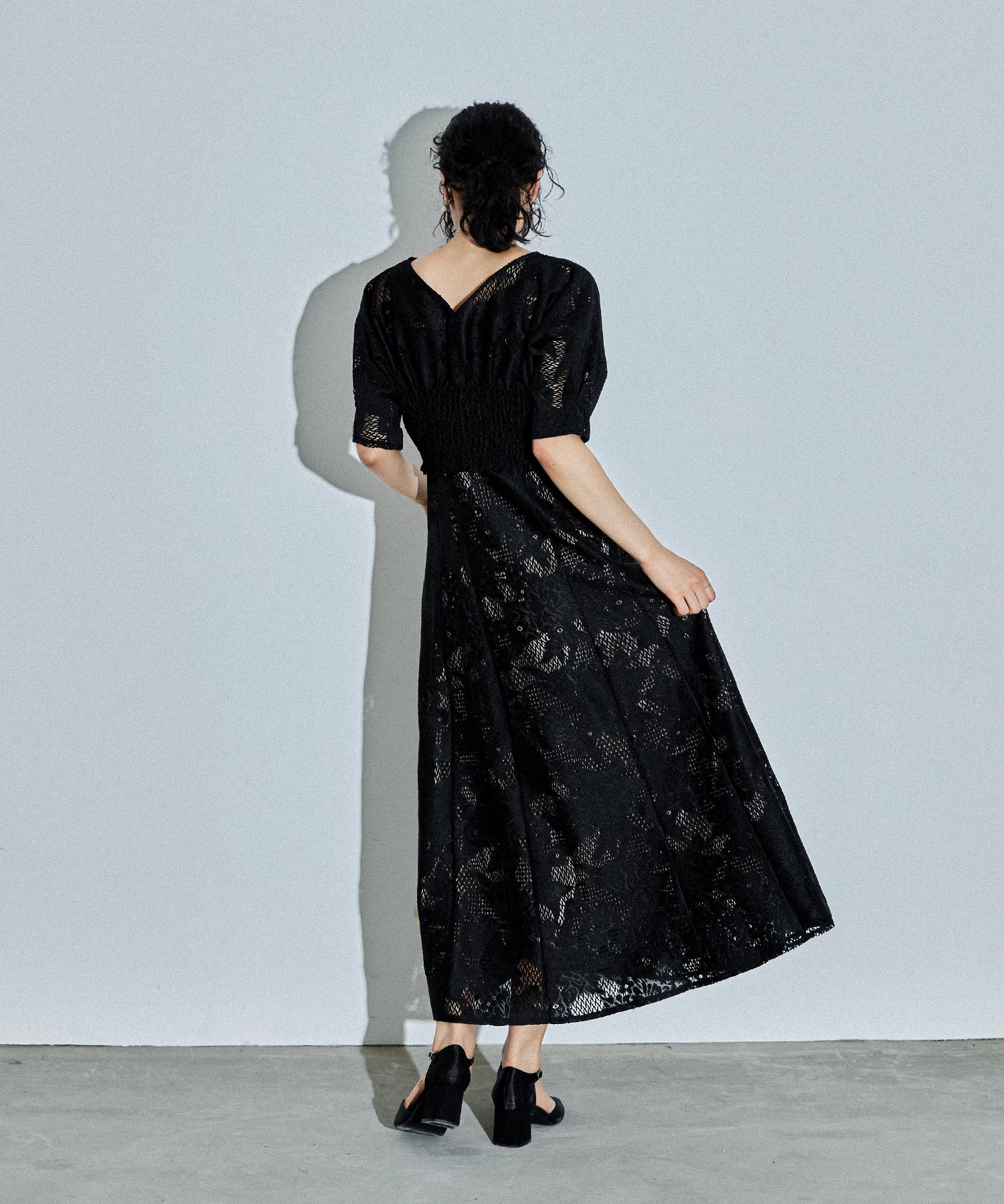 新品☆M黒系ジャガードボレロ＆ワンピドレス♪1.9相当♪わけあり