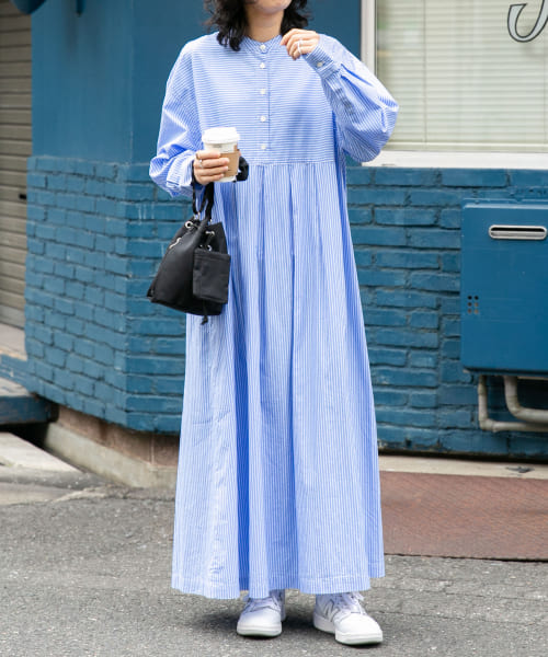 【THE MOZZ】Spoon Shirring One Piece SLY ワンピース SHIRRING SKIPPER OP シャーリング スキッパー
