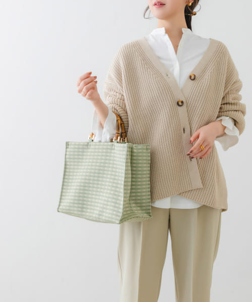 floess floss Flöss ギンガムチェック トートバッグ floess floss Flöss ギンガムチェック トートバッグ