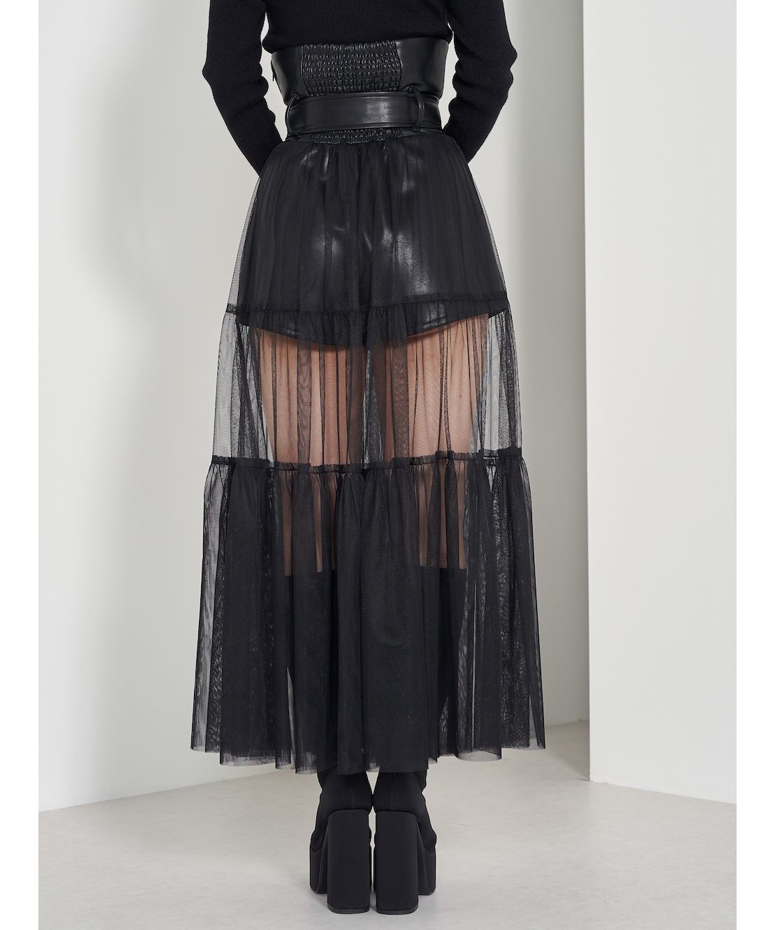 Darich コルセットチュールロングスカート Darich（ダーリッチ）の「コルセットチュールロングスカート
