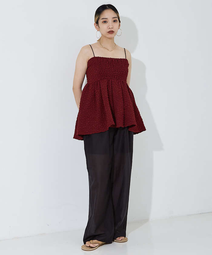 セール 30%OFF】ふくれ ジャガード ビスチェ キャミソール