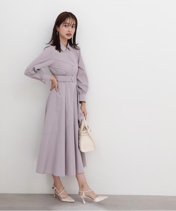 新品タグ付　プロポーションボディドレッシング 　ラッフルシャツワンピース　M 新品タグ付き プロポーションボディドレッシング ラッフル袖