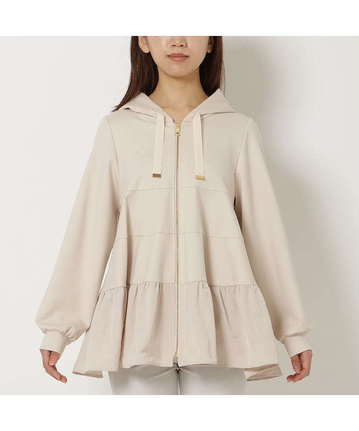 セール 50%OFF】ティアード切替フード付きパーカー(505873045 セール 50%OFF】ティアード切替フード付きパーカー(505873045