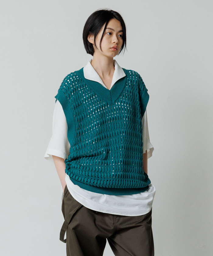 セール 65%OFF】【WEB限定】透かし編み ケーブル ニットベスト セール 65%OFF】【WEB限定】透かし編み ケーブル ニットベスト