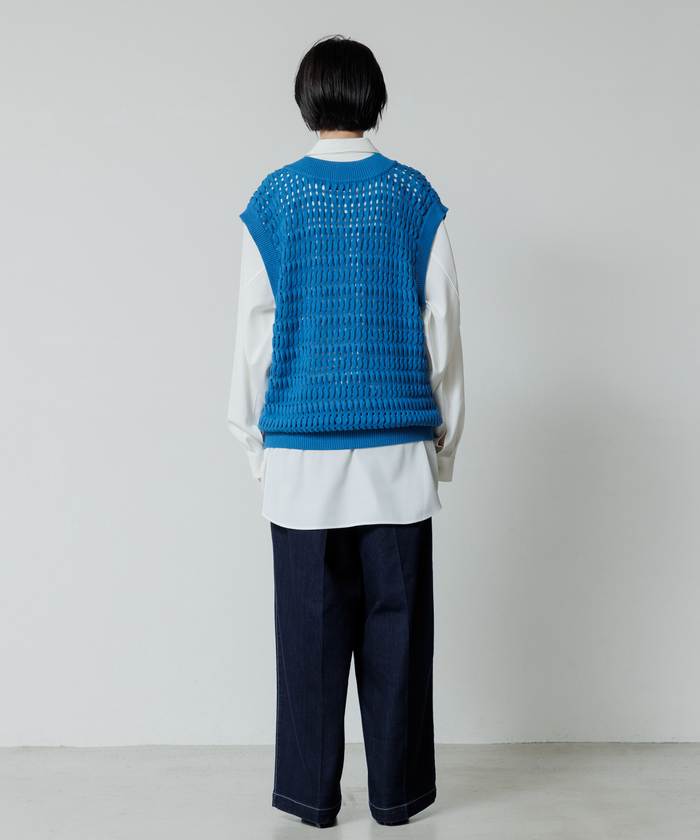 セール 65%OFF】【WEB限定】透かし編み ケーブル ニットベスト セール 65%OFF】【WEB限定】透かし編み ケーブル ニットベスト