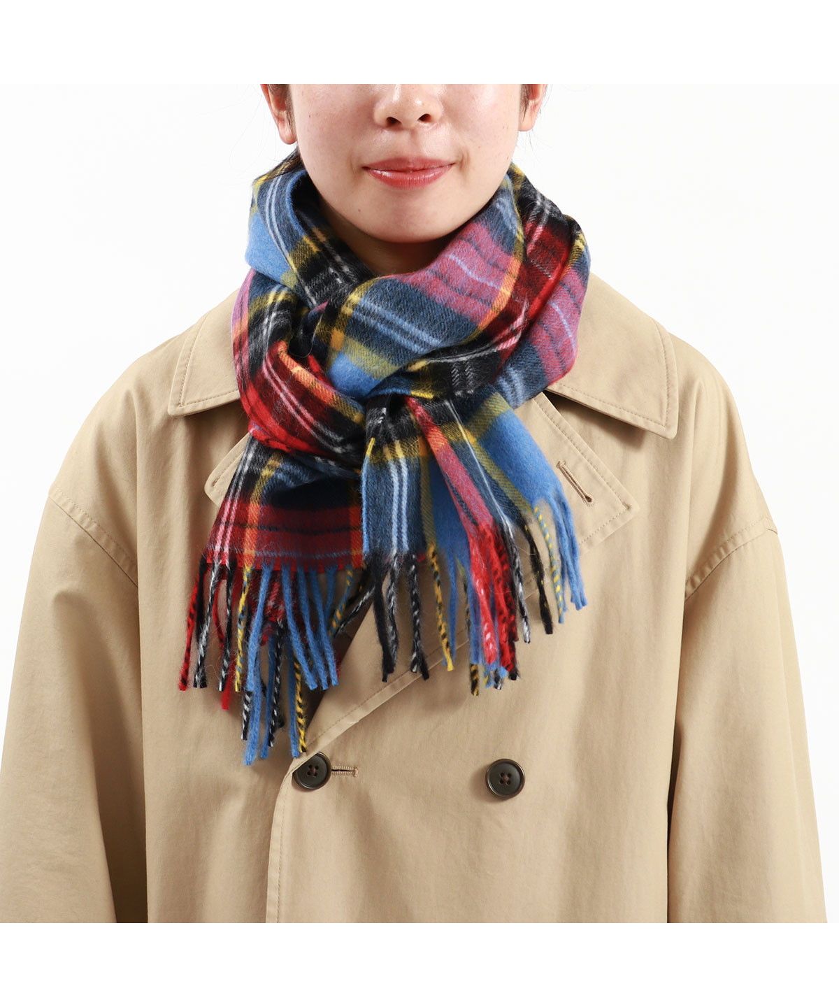 新品　W. J. HENDERSON SCOTLAND | チェック マフラー ダブルジェイヘンダーソン スコットランド W.J.HENDERSON