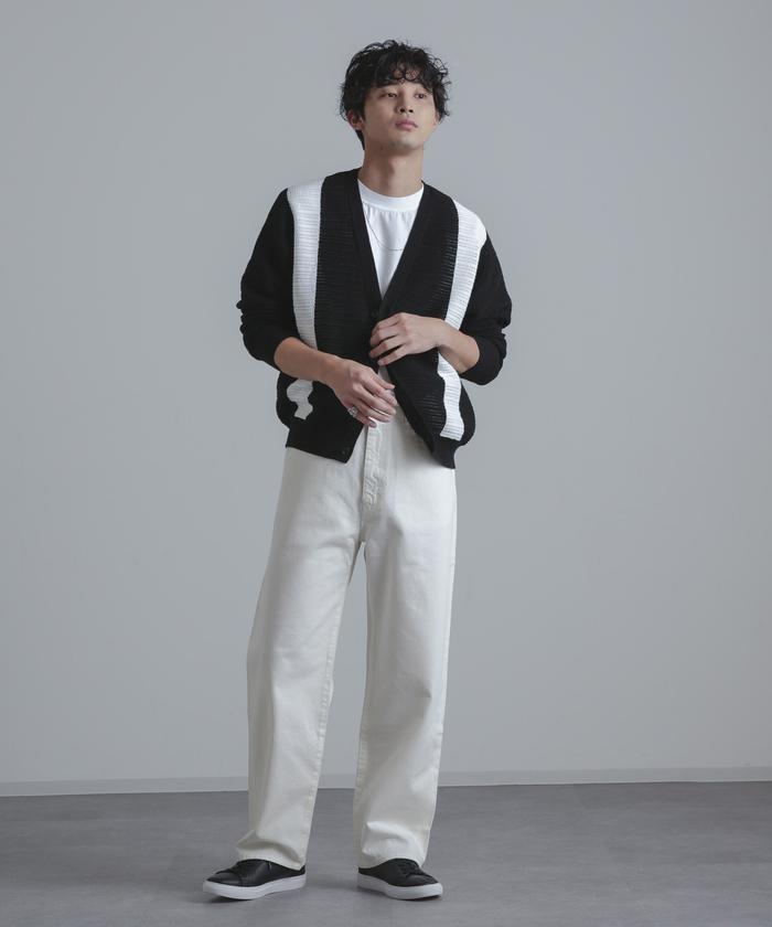 セール 60%OFF】透かし編みラインニットカーディガン(505816167