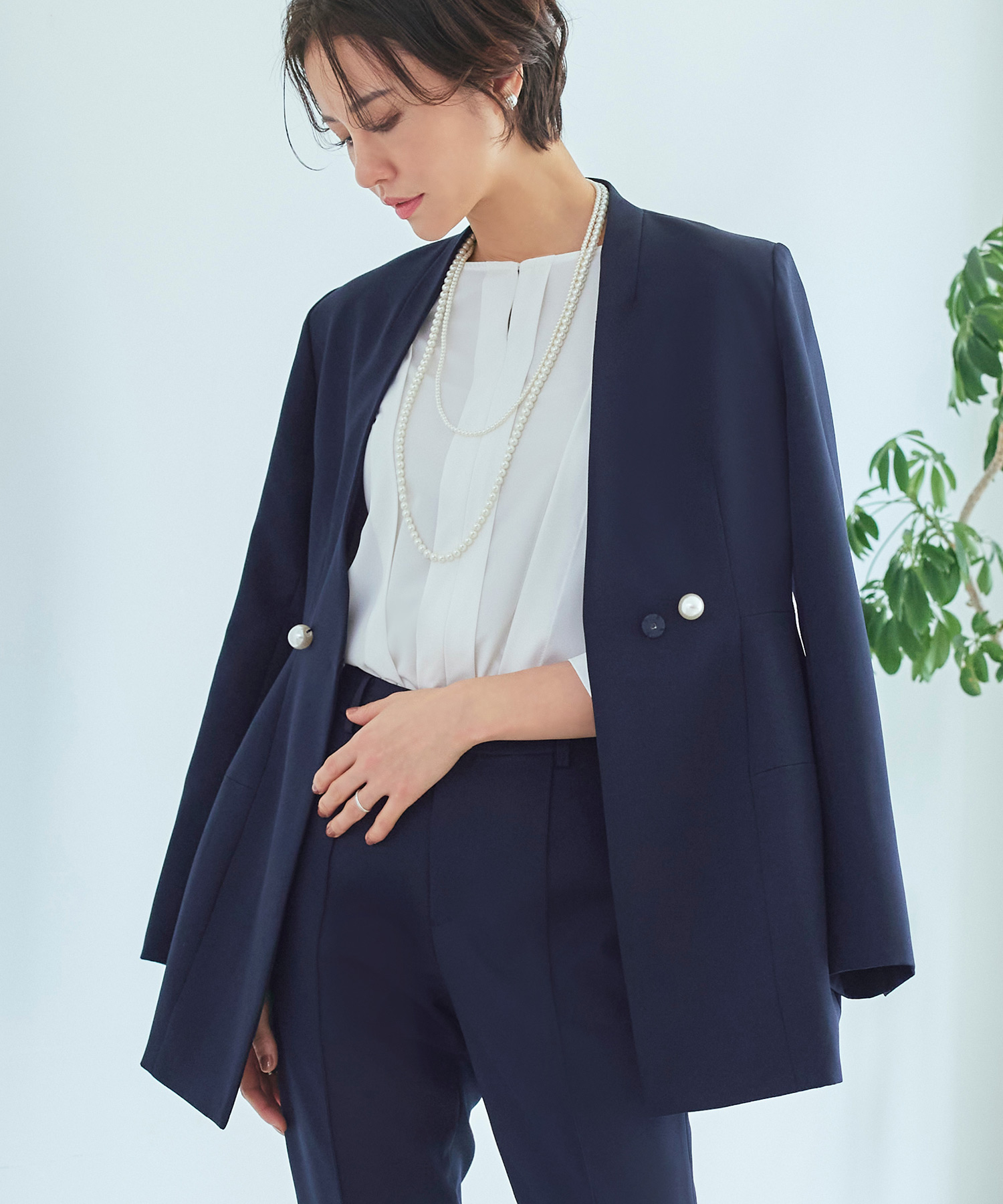 ルイルエブティック RUIRUE BOUTIQUE ノーカラーコクーン