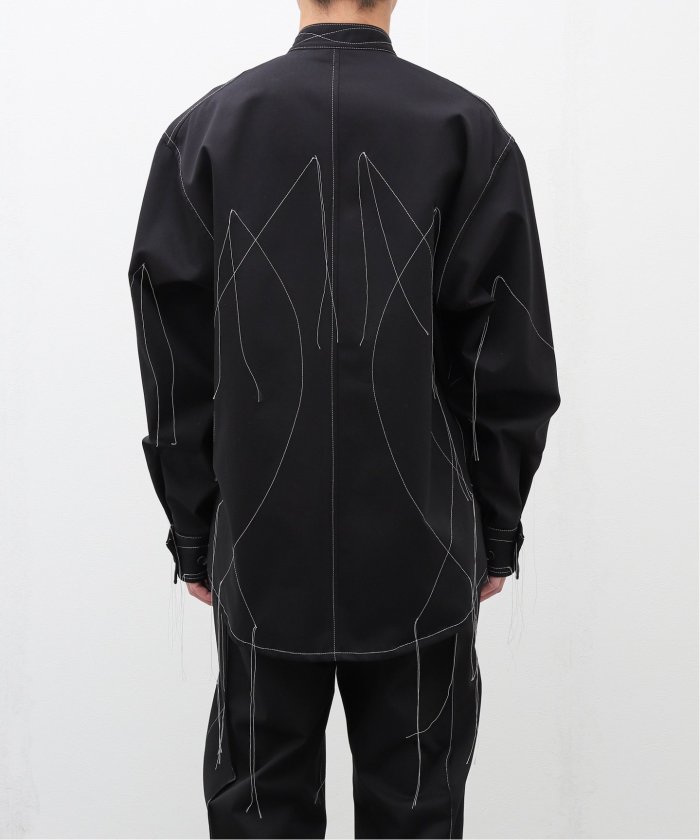 sulvam ジャケット サルバム ギャバジンレースオーバージャケット (Black×Purple