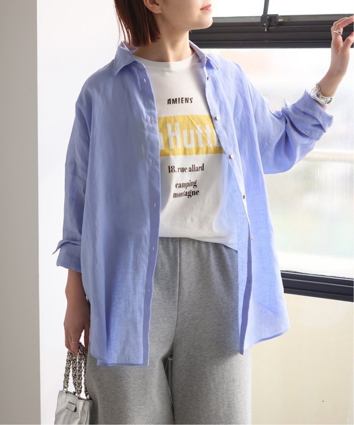 ≪追加≫80リネンカシュクールビッグシャツ(505875907) | スピック＆スパン(Spick & Span) - d fashion