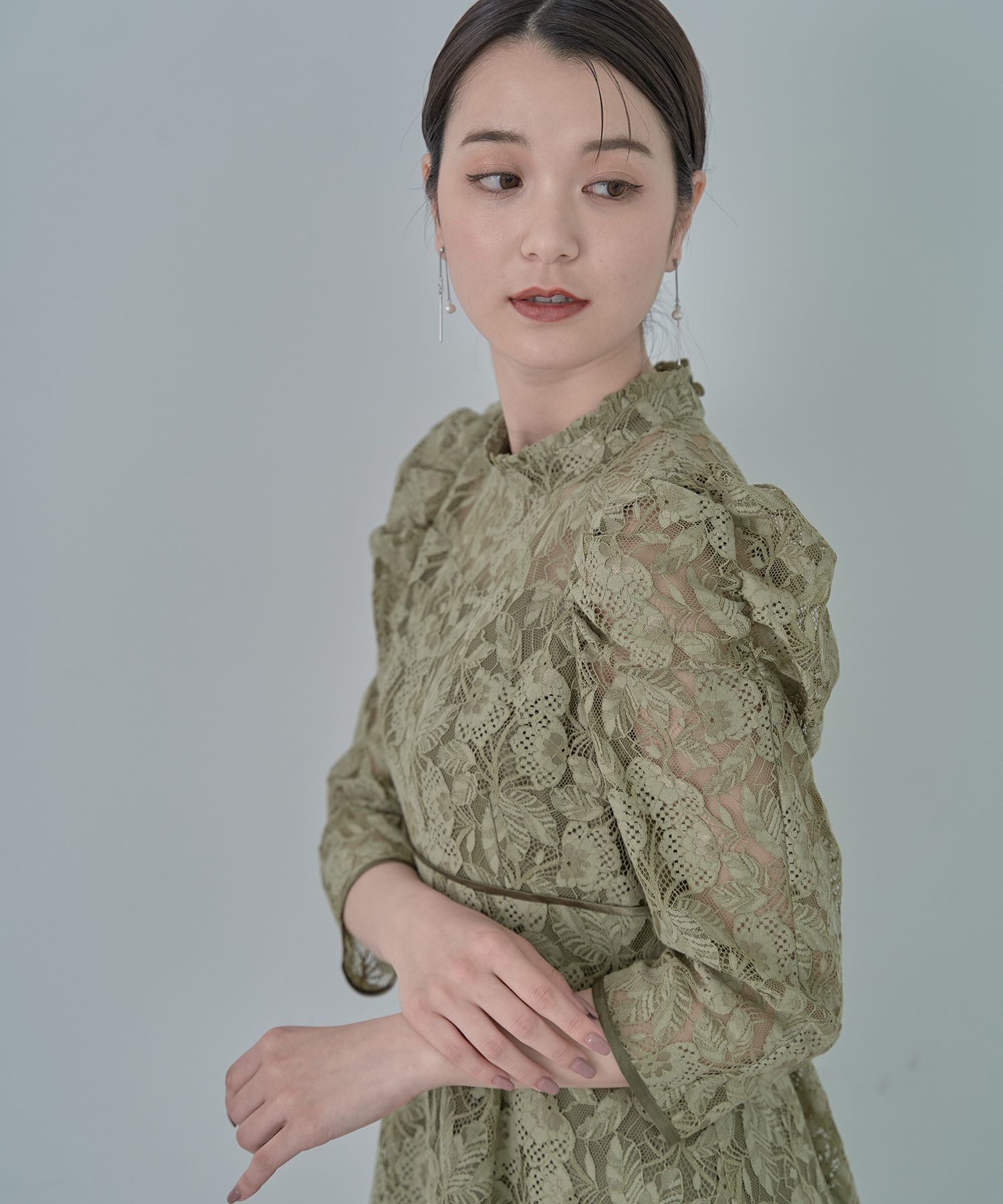 earth music&ecology 総レースワンピース　オケージョン　結婚式 earth music&ecology ドレス 総レースワンピース : ZOZOTOWN