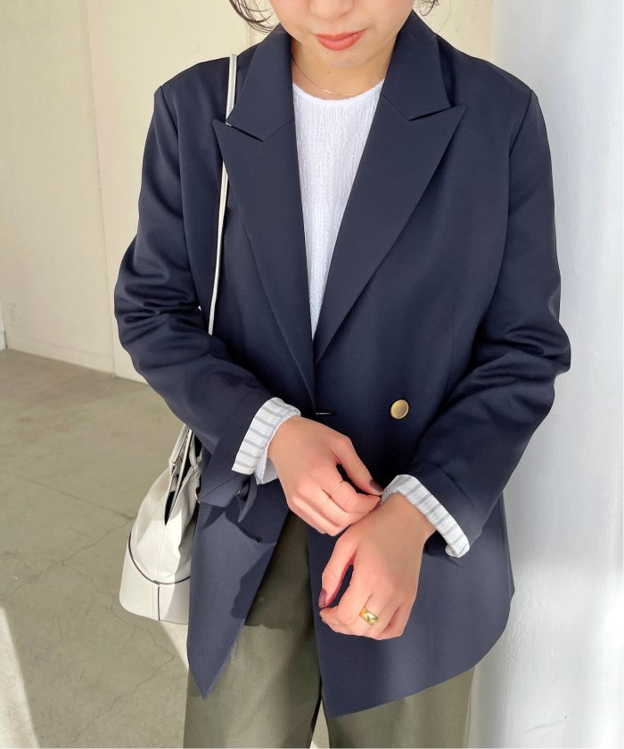 Spick & Span ネイビー ダブルブレストブレザー 36（Spick&Span