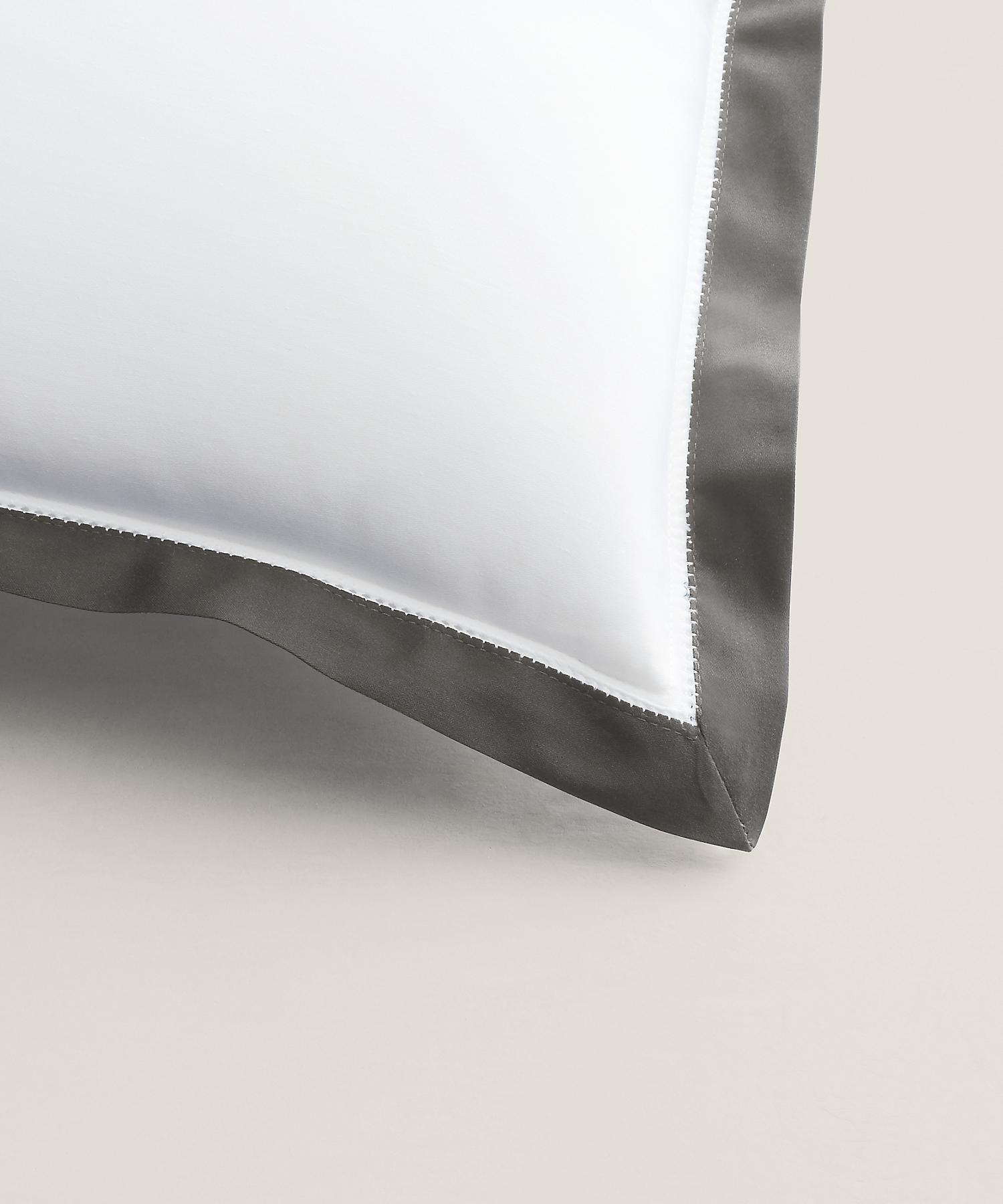 Ralph Lauren Home オーガニックコットン ボーダーピローグレー