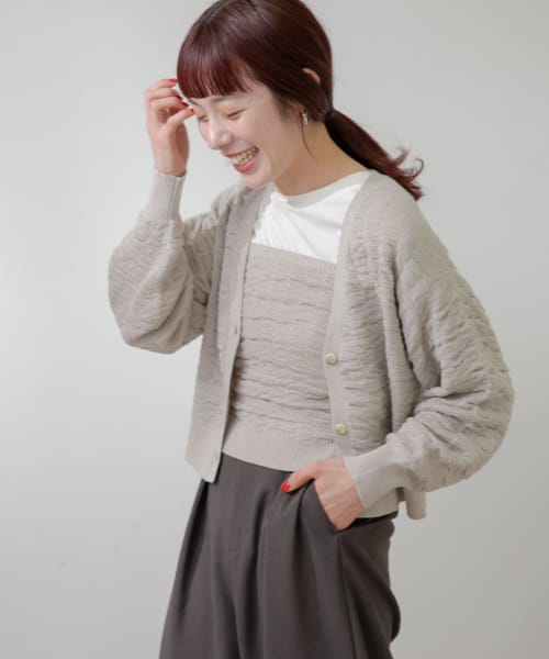 URBAN RESEARCH ROSSO / アーバンリサーチ ロッソ F by ROSSO　ラメニットビスチェ+カーディガン セール】F by ROSSO ラメニットビスチェ+カーディガン(505879370