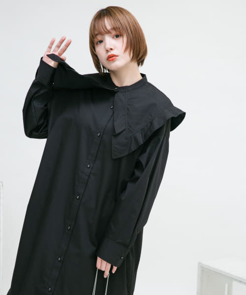 セール 50%OFF】2WAYビッグカラーワンピース(505879565 セール 50%OFF】2WAYビッグカラーワンピース(505879565